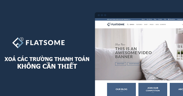 XOÁ CÁC TRƯỜNG THANH TOÁN KHÔNG CẦN THIẾT